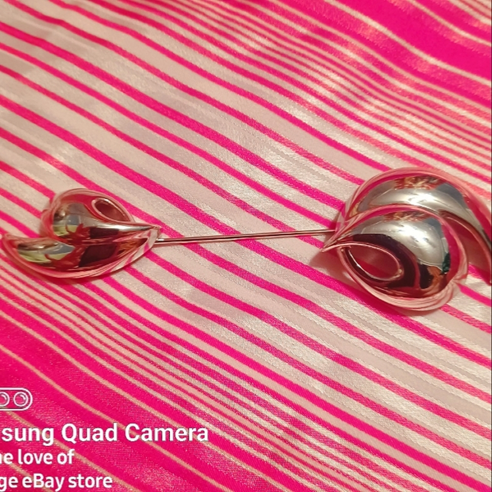 Designer Pin by Kuni Matsumoto for Trifari rhodium plated brooch